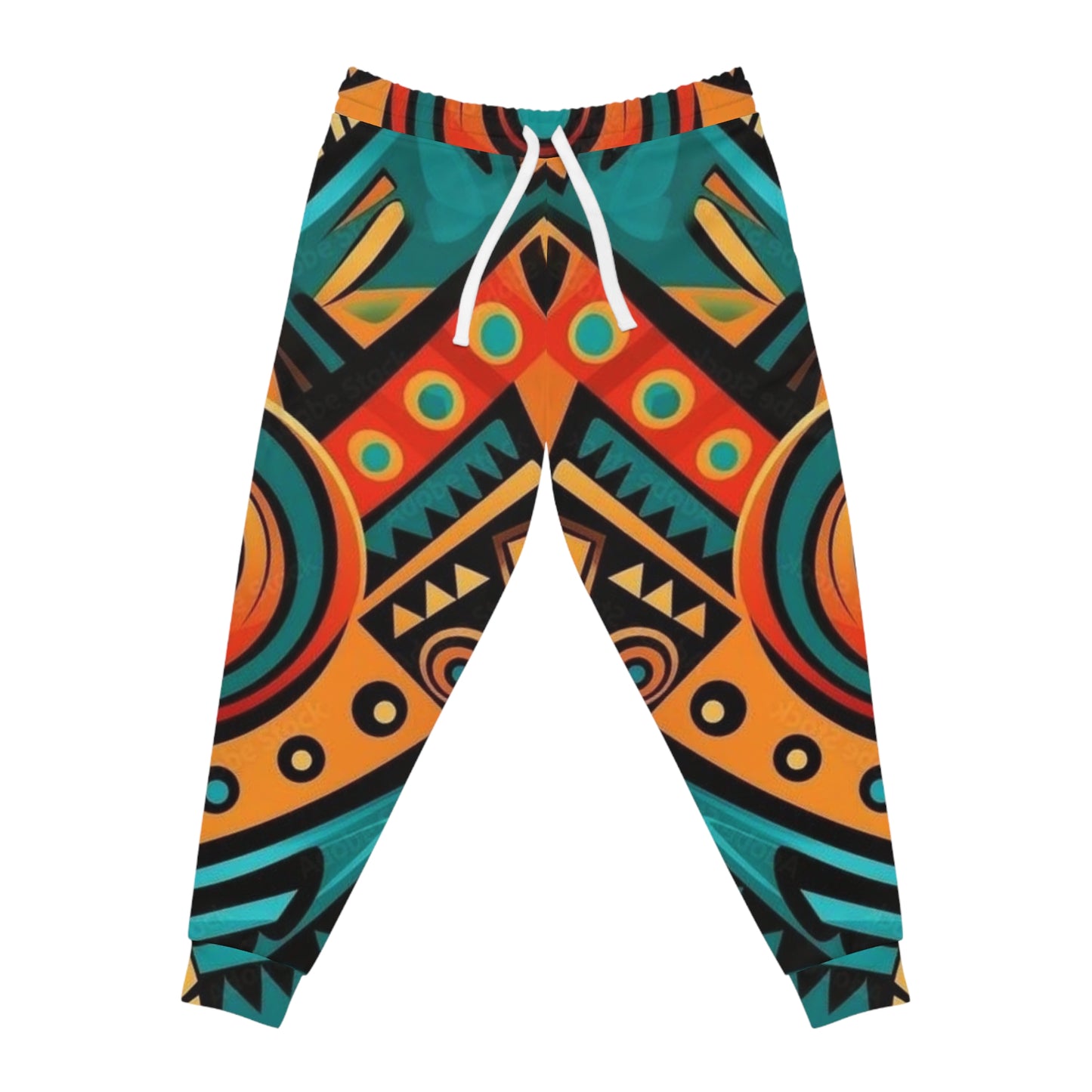 Tribal Geo Print Joggers — Vibrant Aztec Athletic Pants