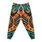 Tribal Geo Print Joggers — Vibrant Aztec Athletic Pants
