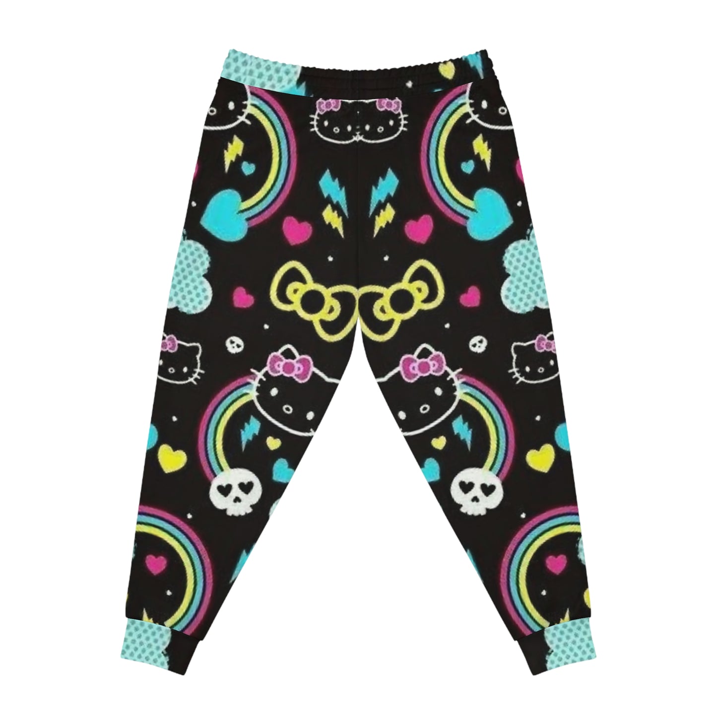 Playful Hello Kitty Joggers, Comfortable Lounge Pants, Cute Joggers for Kids and Adults, Gift for Cat Lovers, Cozy Athleisure Wear