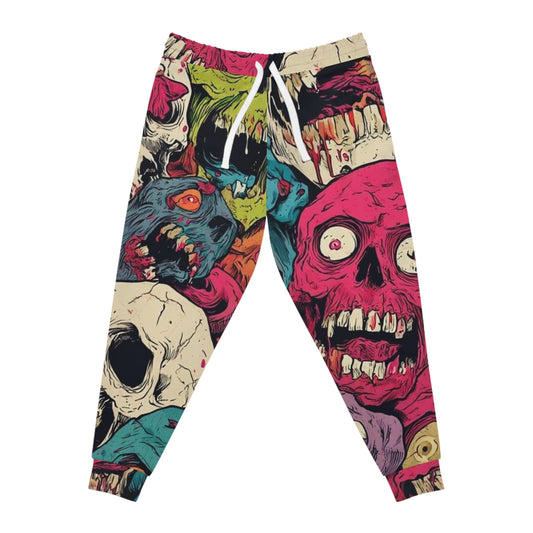 Skull Mashup Joggers — Colorful Horror Graphic Athletic Pants