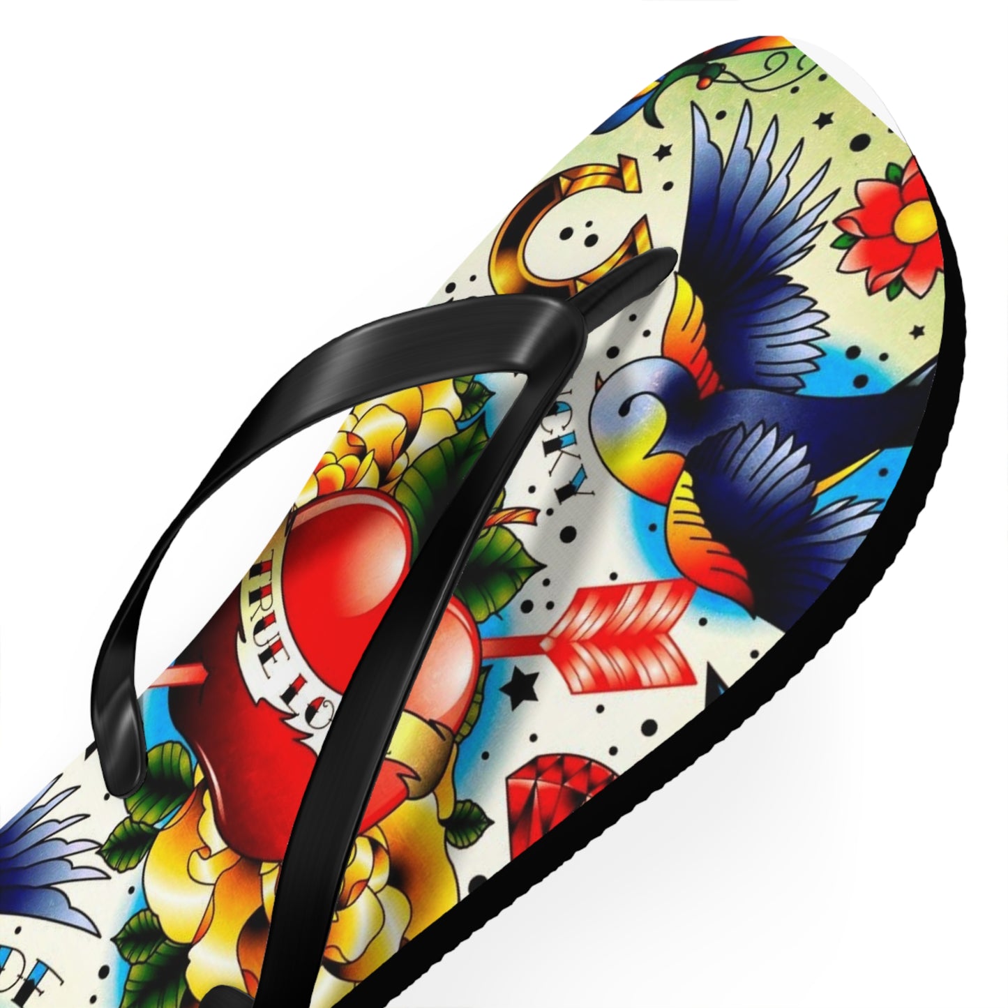 Colorful True Love Flip Flops - Stylish Summer Sandals for Beach Lovers