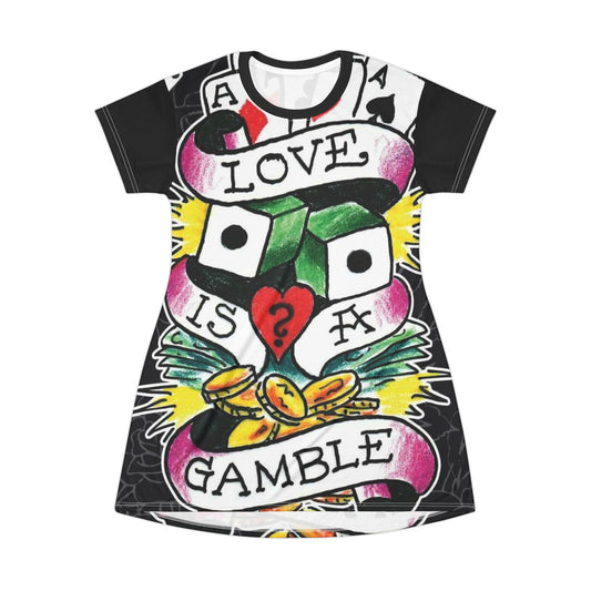 Ed Hardy “Love is a Gamble” Inspired T-Shirt Dress