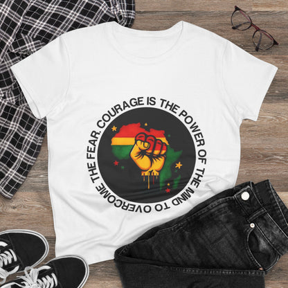 Women's Empowerment Tee - Courage Over Fear, Motivational Shirt, Gift for Activists, Inspirational Apparel