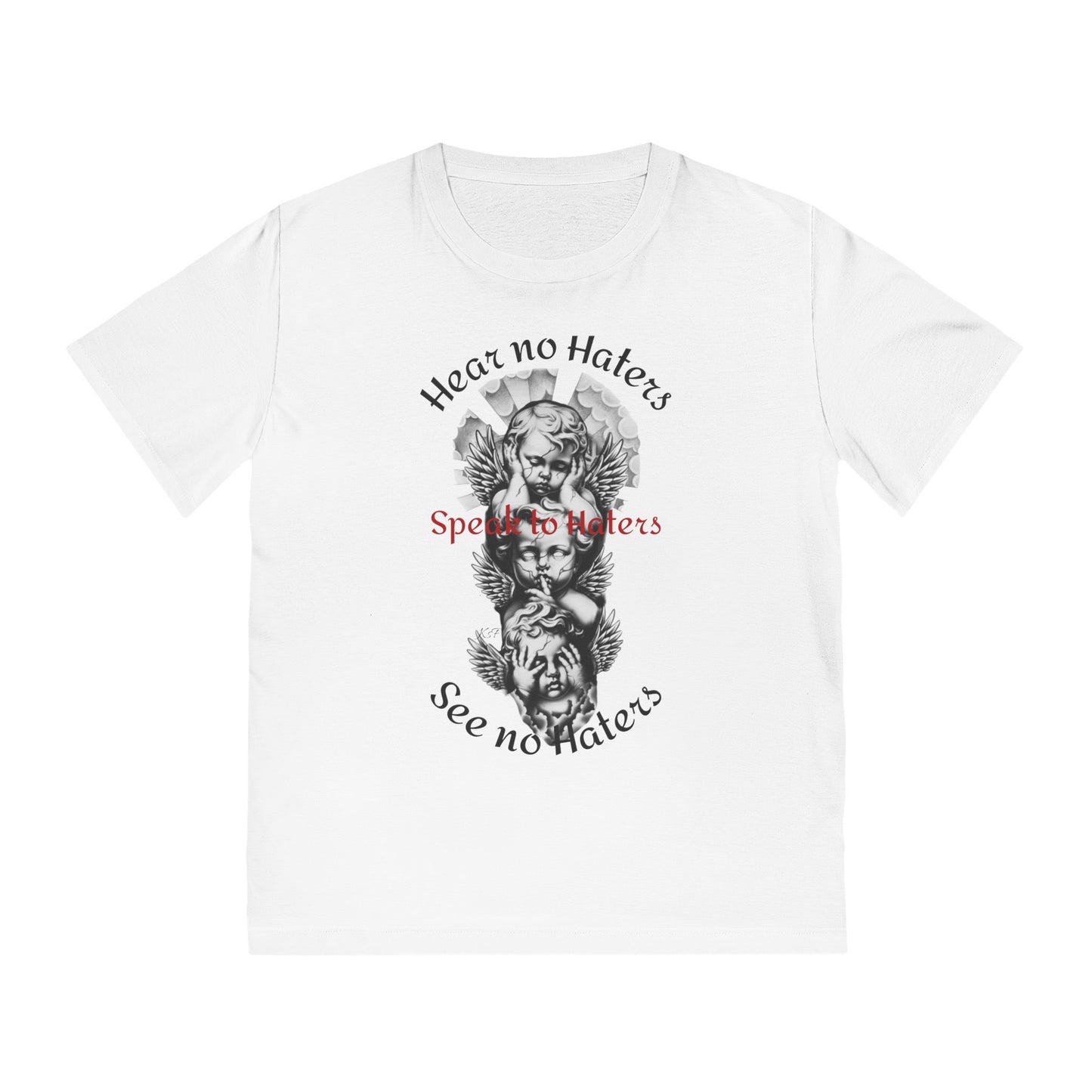 Cherub Stack Graphic T‑Shirt — Vintage Angel Tattoo Style Rock Tee