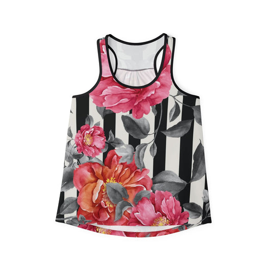 Floral Pattern Women's Tank Top, Summer Vibes, Casual Wear, Beach Days, Gift for Her, Floral Apparel, Stylish Summer Top