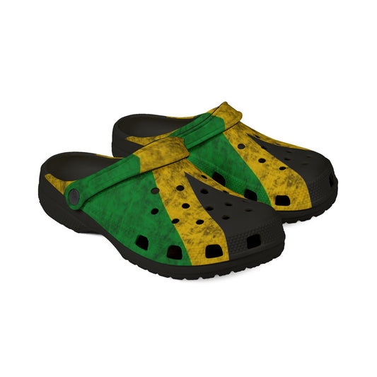 Jamaican Flag Design Clogs-Every Day Casual Shoes