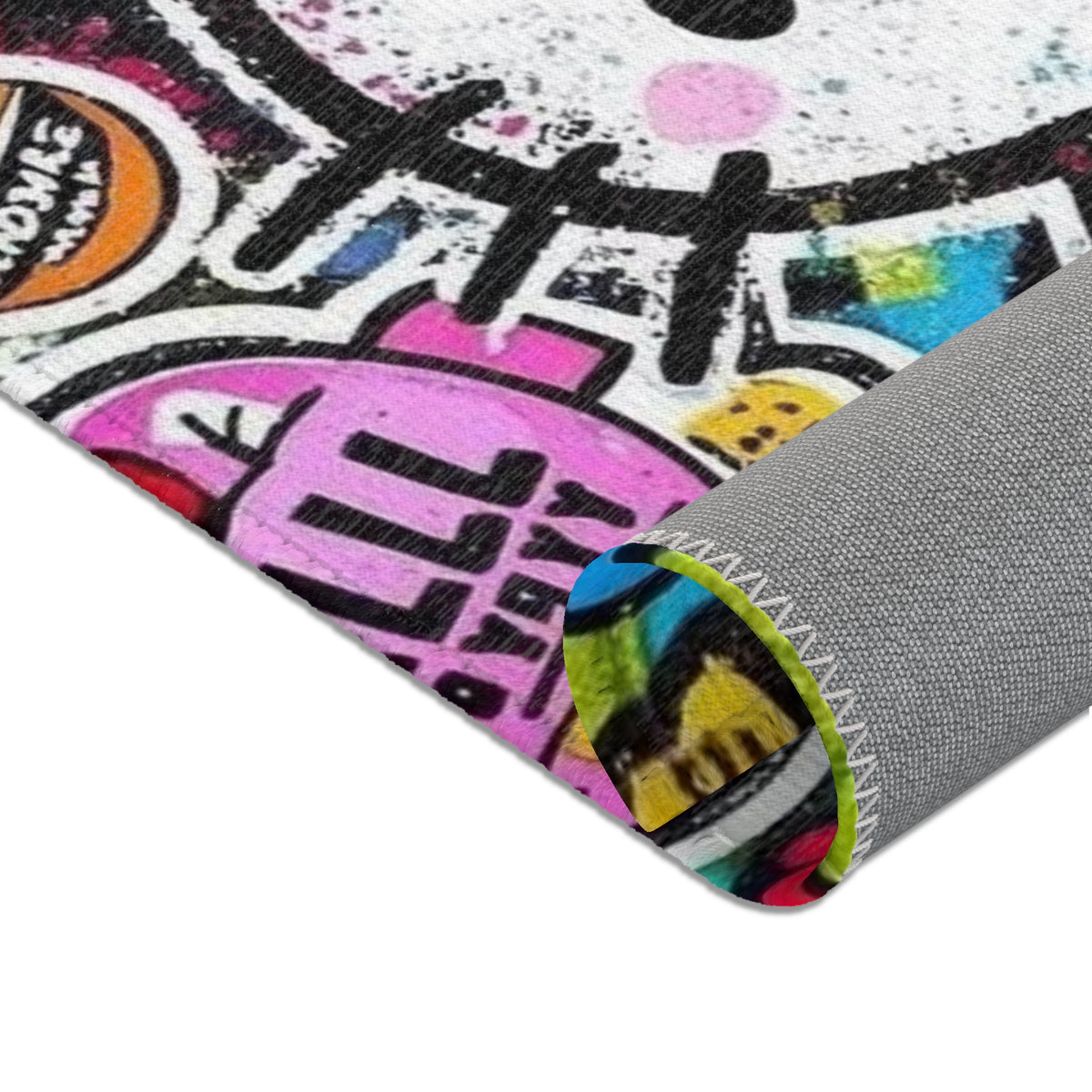 Hello Kitty Pop Art Area Rug – Colorful Cartoon Kids Room Decor