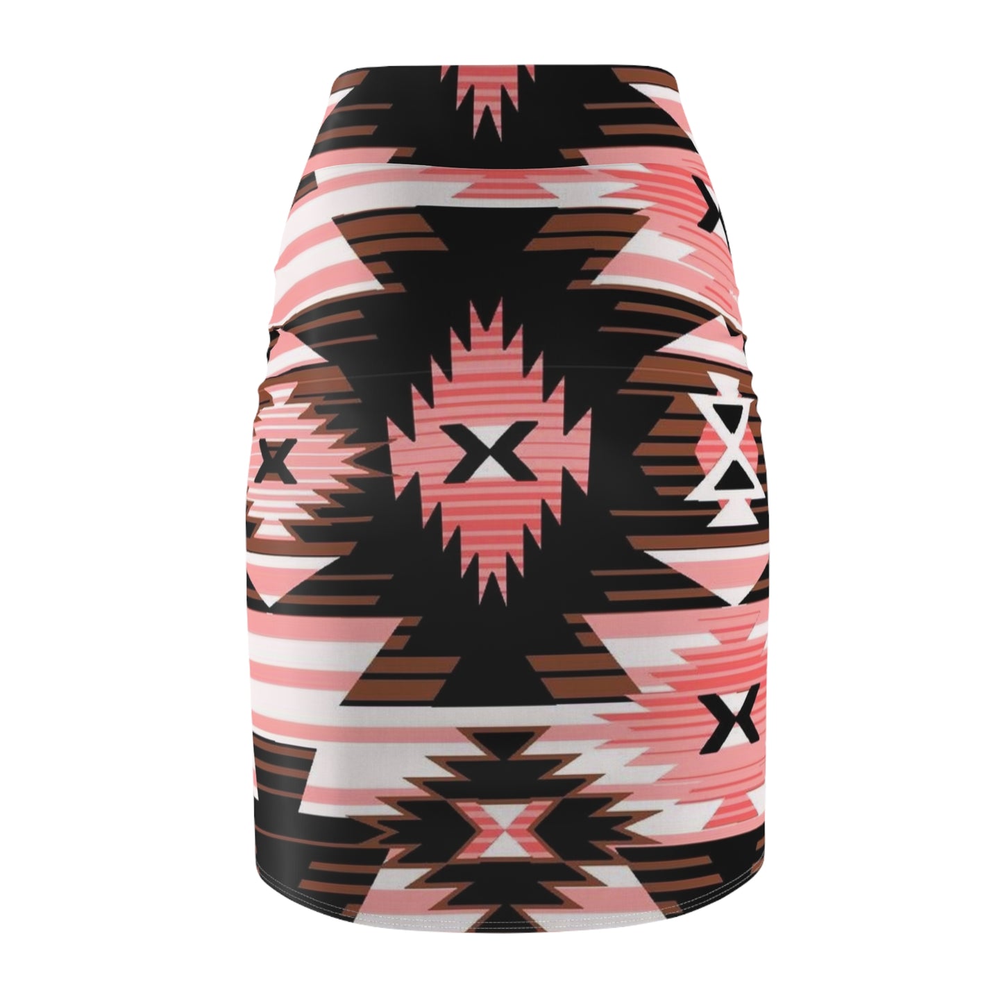 Trendy Women's Pencil Skirt - Boho Chic Geometric Print