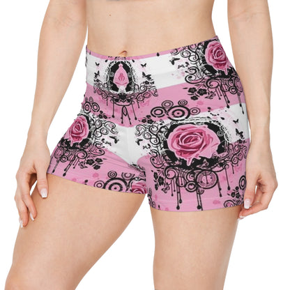 Lace Floral Striped Women's Shorts