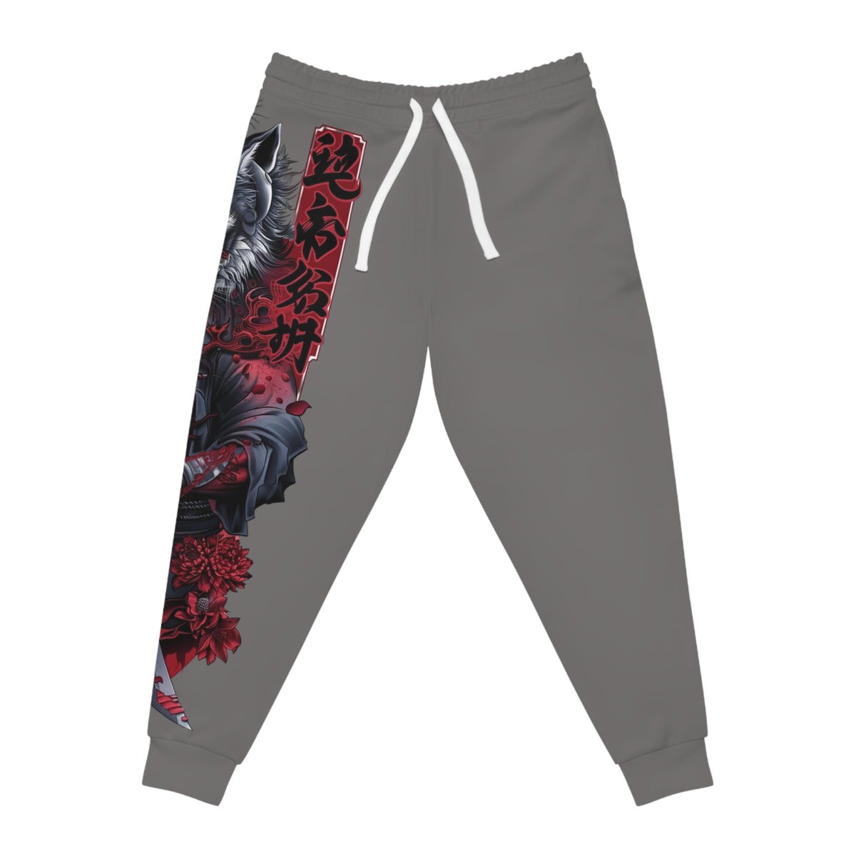 Samurai Floral Joggers — Japanese Sword AOP Athletic Pants