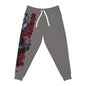 Samurai Floral Joggers — Japanese Sword AOP Athletic Pants