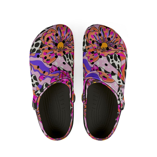 Colorful Floral EVA Foam Shoes for Comfort and Style, Casual Footwear, Garden Clogs, Summer Slip-Ons, Trendy Indoor Sandals