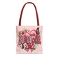 Survivor Pink Ribbon Tote Bag – Breast Cancer Awareness Floral Tote