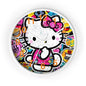 Hello Kitty Pop Art Wall Clock — Colorful Kawaii Sticker Collage Clock