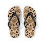 Leopard Print Heart Flip Flops – Trendy Summer Sandals for Beach and Casual Wear