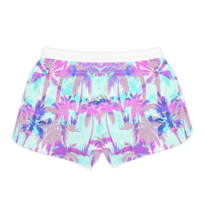 Tropical Palm Trees Print Women's Casual Shorts - Relaxed Beachwear for Summer Vibes