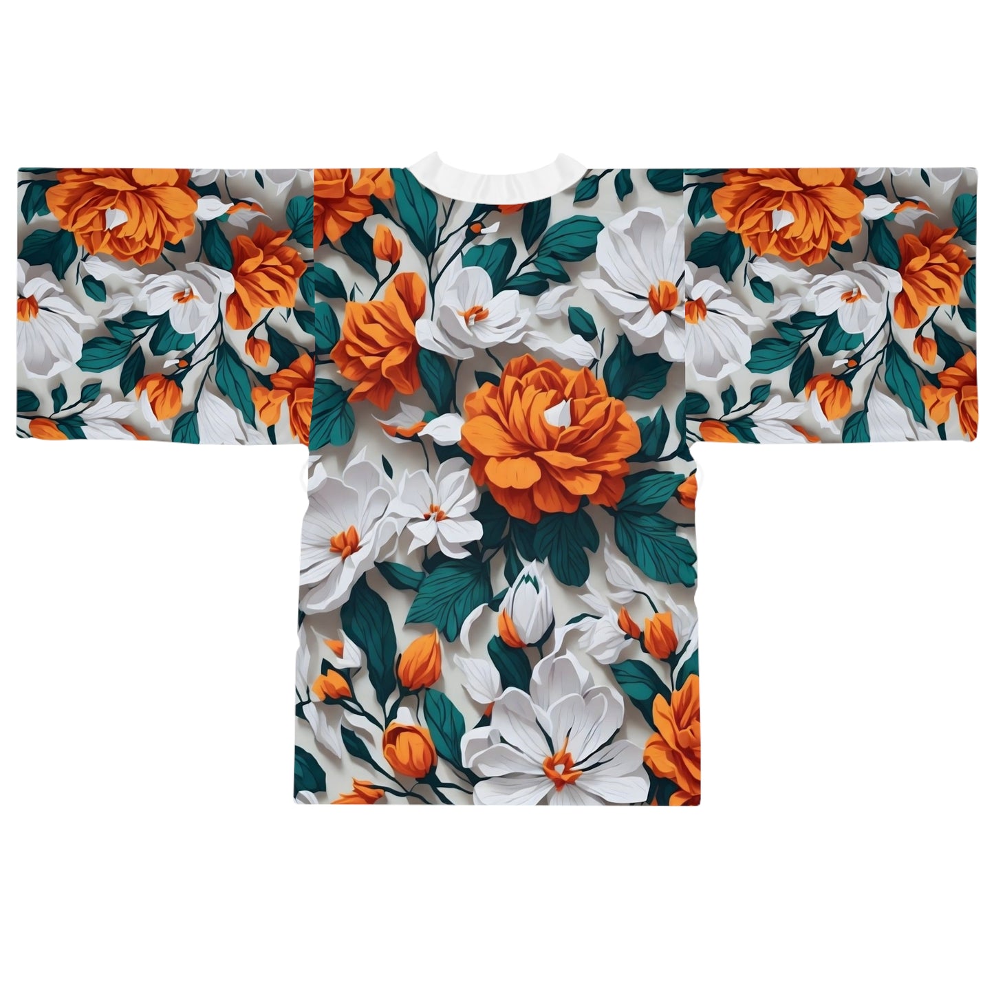 Langärmliger Kimono-Bademantel mit Blumenmuster – Elegante Loungewear für Entspannung und Stil
