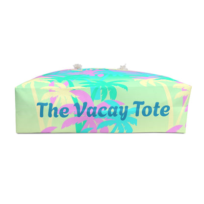 Tropical Pastel Palm Trees Vacay Tote Bag | Stylish Travel Tote for Beach & Vacations