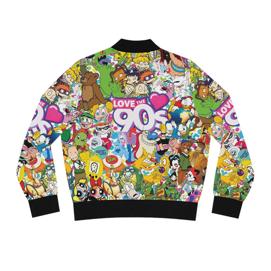 Retro 90s Bomber Jacket, Vintage Cartoon Style, Fun and Colorful, Perfect for 90s Nostalgia, Ideal Gift for Birthdays, Casual Outings, [...]