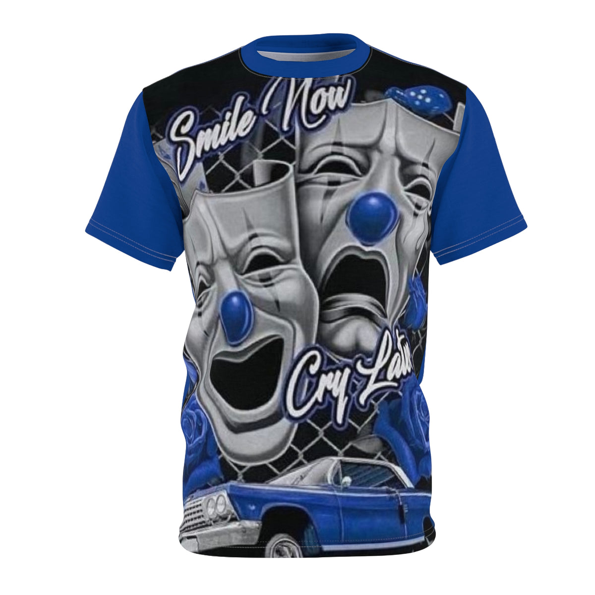Retro Clown Graphic Unisex Tee - Smile Now, Cry Later