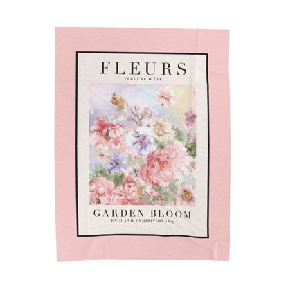 Floral 'Fleurs Garden Bloom' Velveteen Plush Blanket