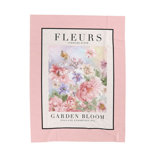 Floral 'Fleurs Garden Bloom' Velveteen Plush Blanket