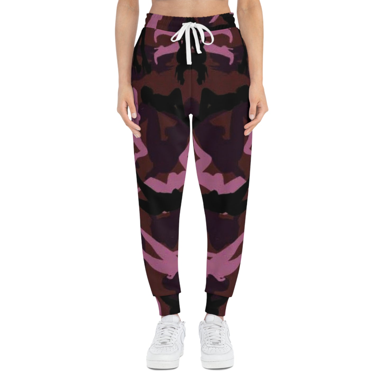 Pink Camo Silhouette Joggers - Women's Athletic Printed Sweatpants