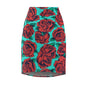 Turquoise Rose Women's Pencil Skirt