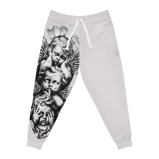 Cherub Tattoo Joggers — Angel Wing Graphic Athletic Pants