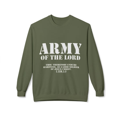 Army of the Lord Sweatshirt — Christian Faith Crewneck with 2 Timothy 2:3 Verse
