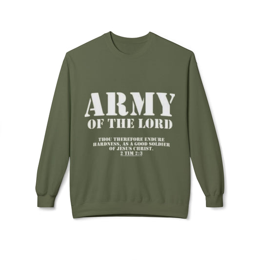 Army of the Lord Sweatshirt — Christian Faith Crewneck with 2 Timothy 2:3 Verse