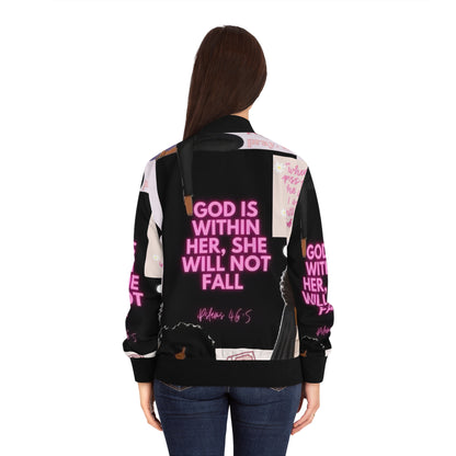 Inspiring Women's Bomber Jacket, Empowerment Apparel, Motivational Jacket, Gift for Her, Self-Love Fashion, Affirmation Style