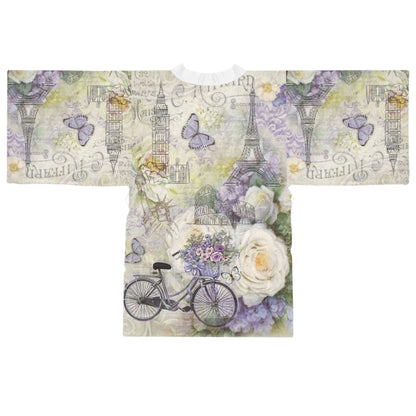 Chic Floral Long Sleeve Kimono Robe - Perfect for Relaxation and Special Occasions
