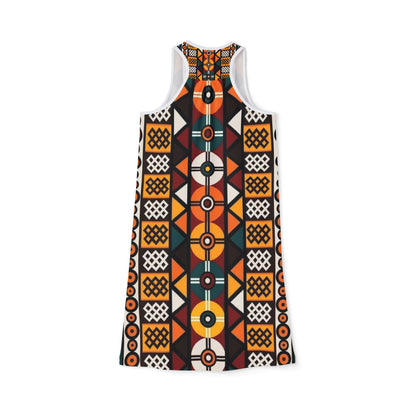 African Geometric Tribal Print Women's Summer Dress