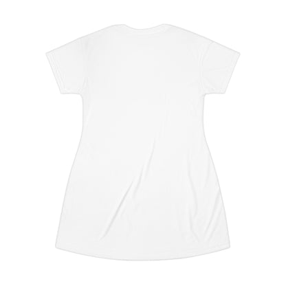 Black Girl Magic T‑Shirt Dress — Gold Lips Graphic