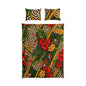 Tropical Hibiscus Cotton Bed Set — Floral Palm Duvet Cover & Pillowcases
