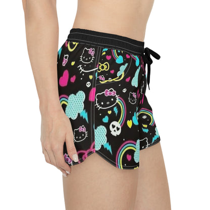 Hello Rainbow Kitty Women's Summer Shorts