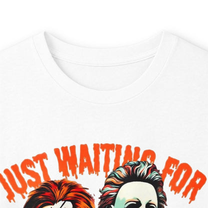 Halloween Horror Icons Long Sleeve Tee – "Just Waiting for Halloween"