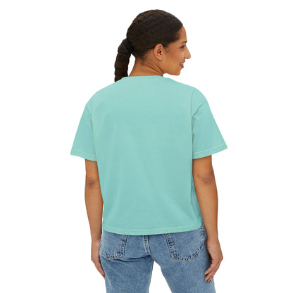 Boxy Tee — "My God Is Bigger Than Cancer" Pink Ribbon Breast Cancer Awareness Shirt