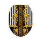Baroque Gold Stripe Bath Mat Set — 3-Piece Luxury Bathroom Rugs